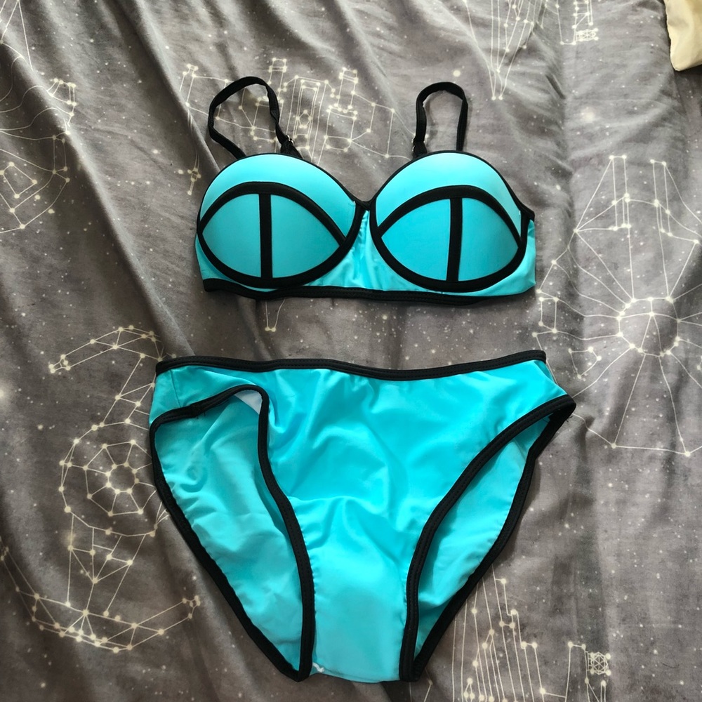 Blue bikini